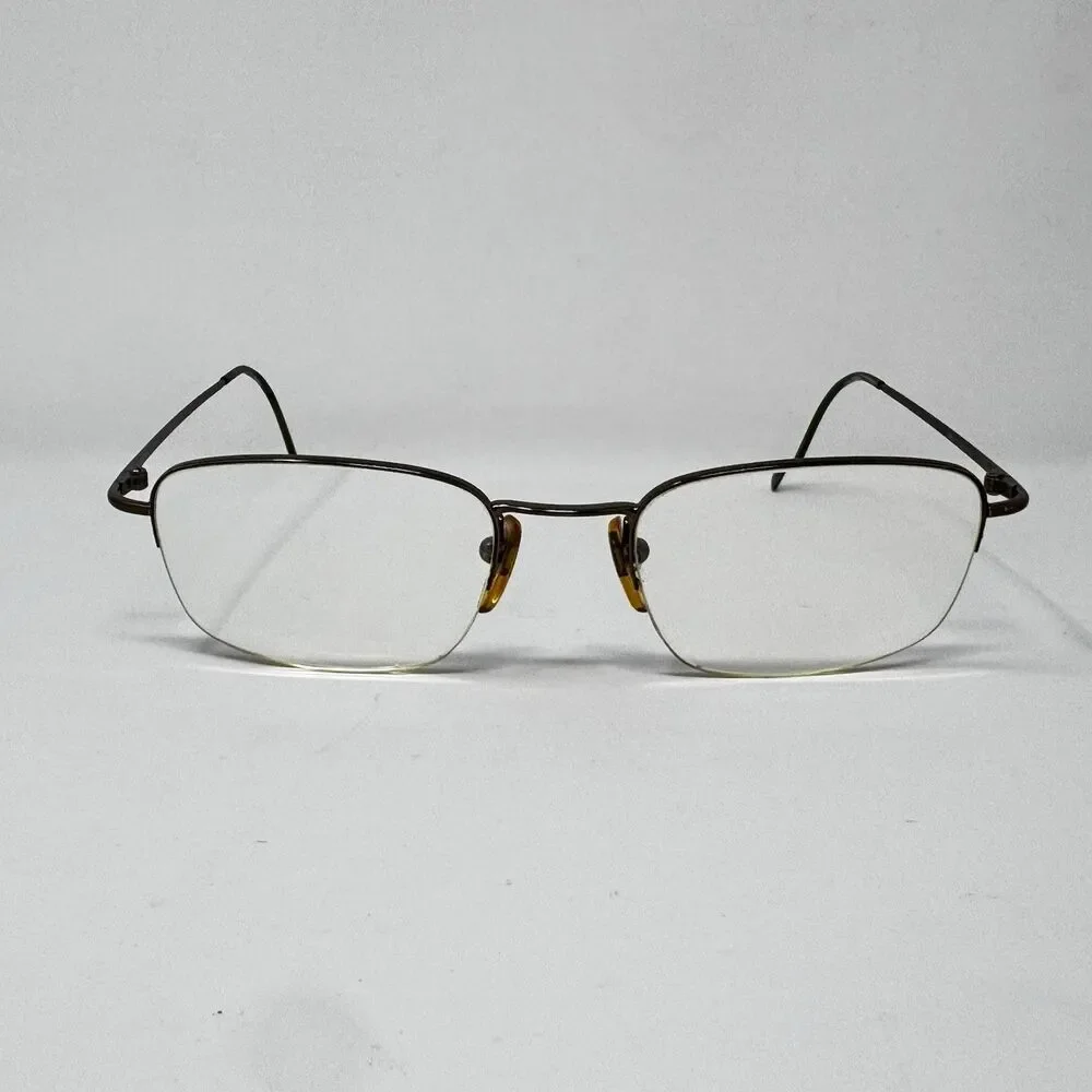 Giorgio Armani 1048 1138 Brown Semi Rimless Eyeglass Frames 50-19-135 Italy